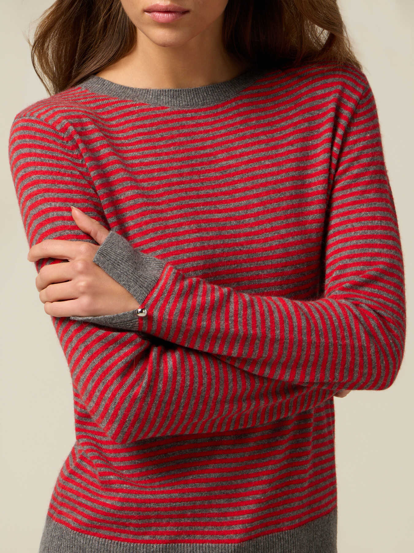 Wool blend striped sweater image number 2