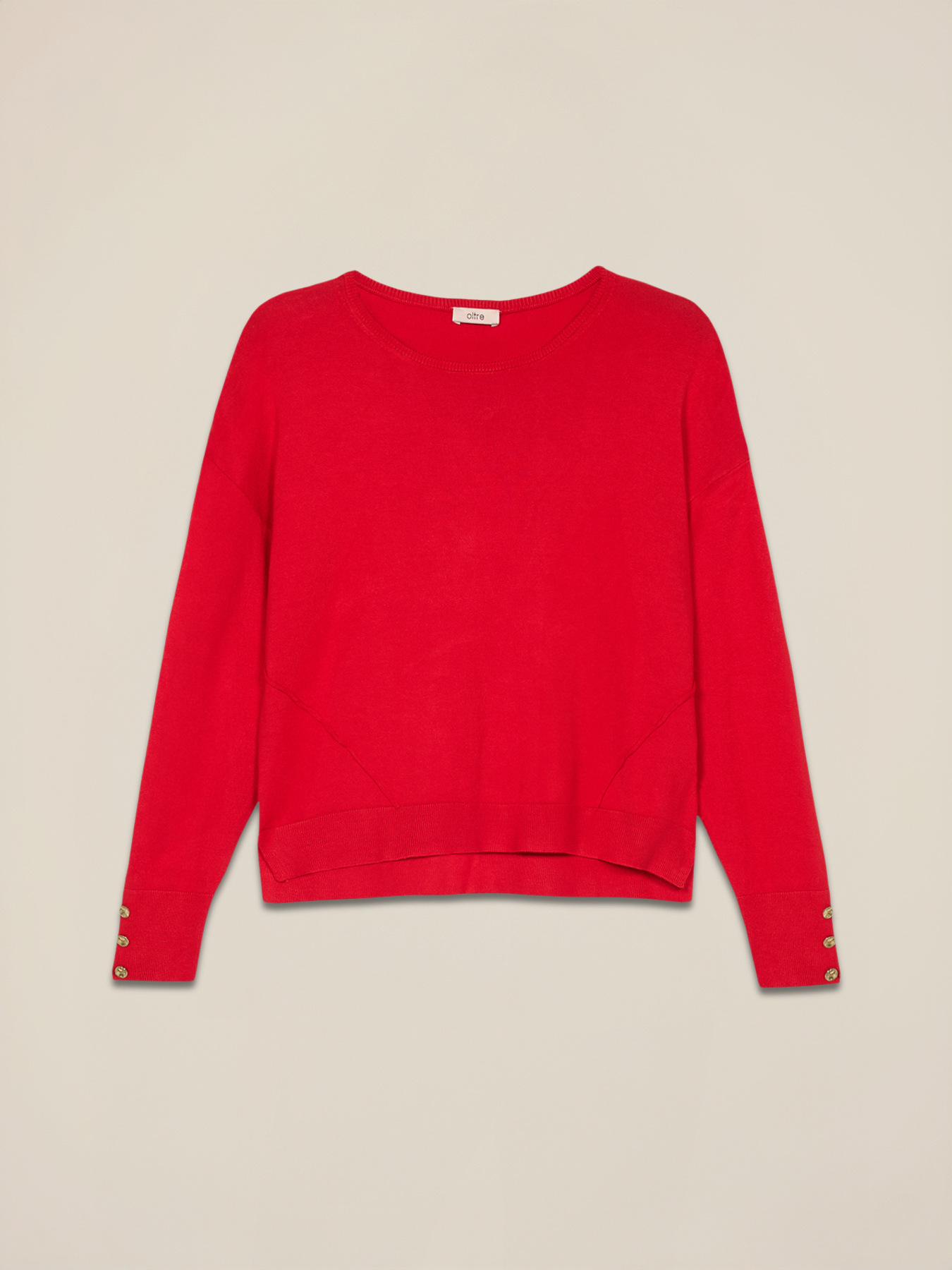 Boxy-Pullover mit Kn&ouml;pfen am &Auml;rmelabschluss image number 3