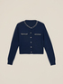 Cardigan misto cotone con dettagli gioiello image number 3