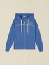 Sweatshirt with zip, hood and trim image number 3