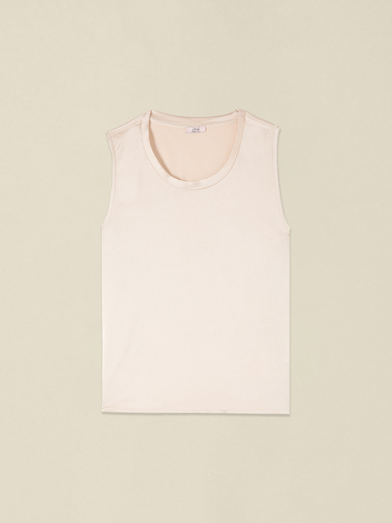 Top en satin m&eacute;lang&eacute; viscose