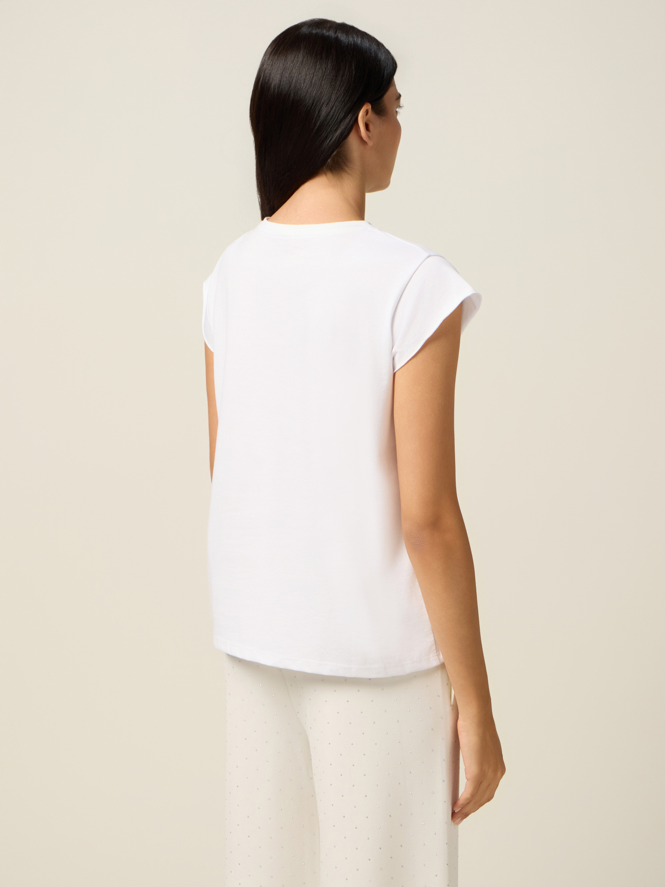 T-shirt with embroidered lettering image number 1