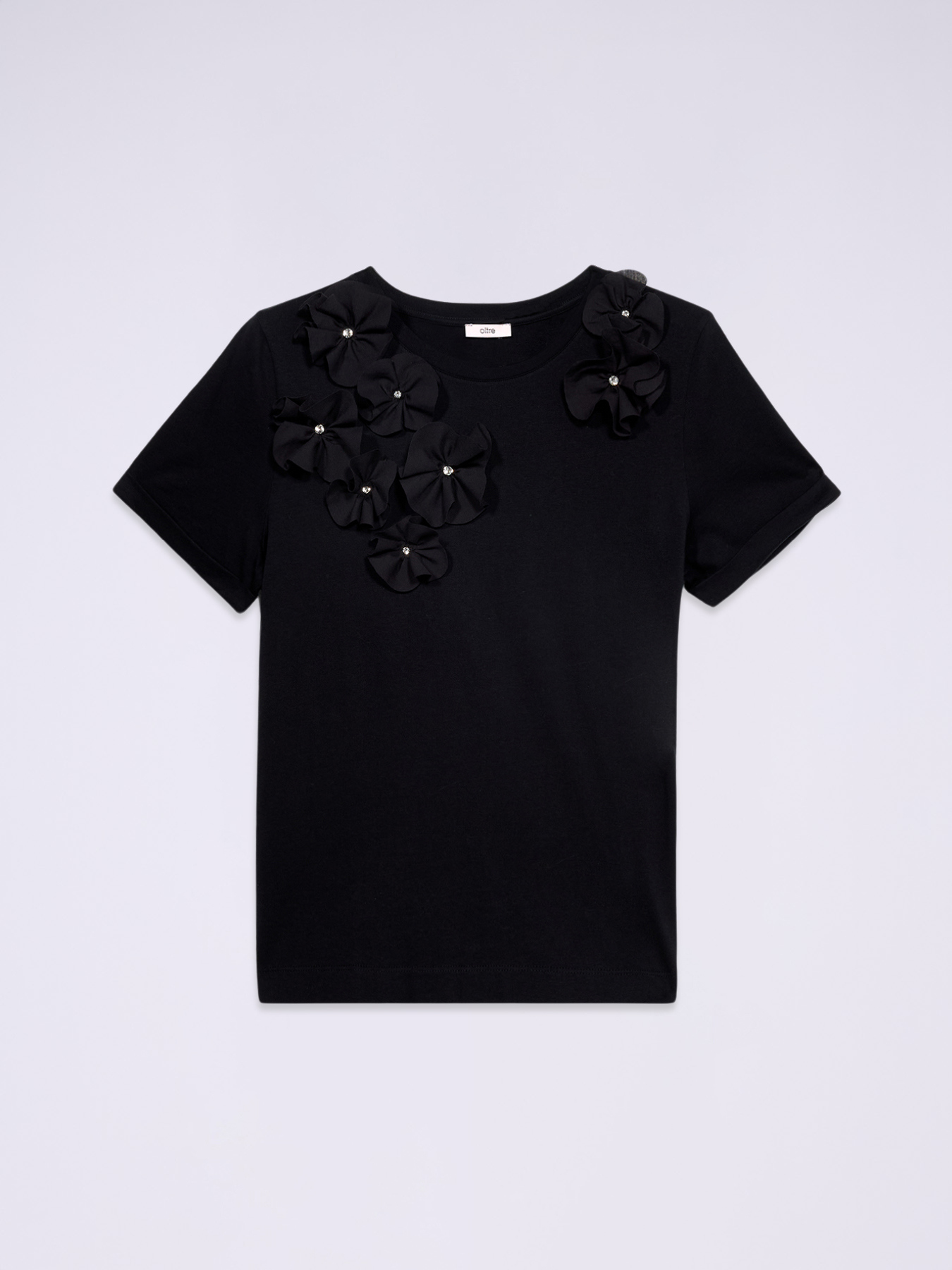 T-shirt avec applications florales image number 3