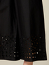 Cropped trousers with embroidery on the hem image number 2