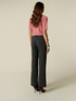 Pantaloni regular in punto milano image number 1