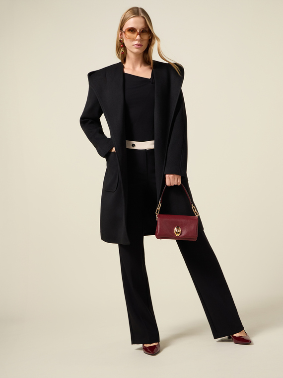 Palazzo pants with contrasting detail