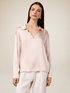 Satin-Bluse mit V-Ausschnitt image number 0