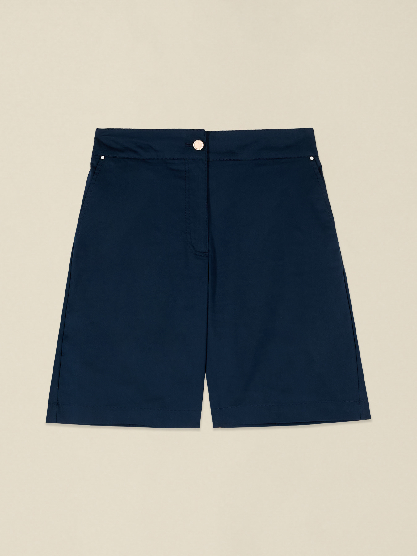 Bermudas de gabardina mezcla de algod&oacute;n image number 4
