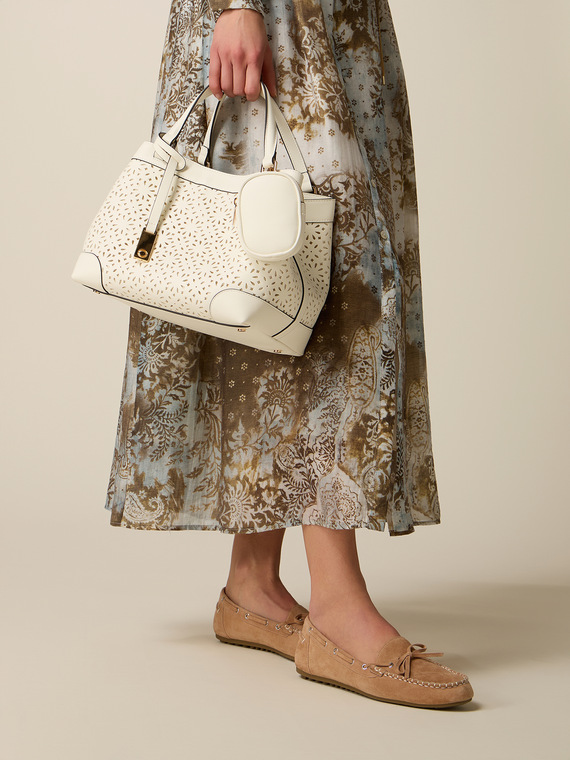 Sac bowling ajour&eacute; avec pochette