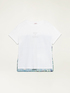 T-shirt with patterned satin part image number 3