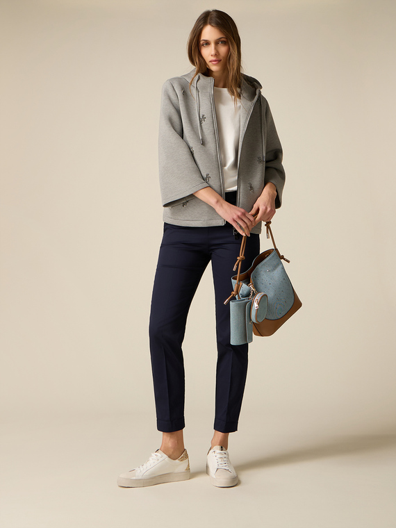 Chinos in gabardine misto cotone