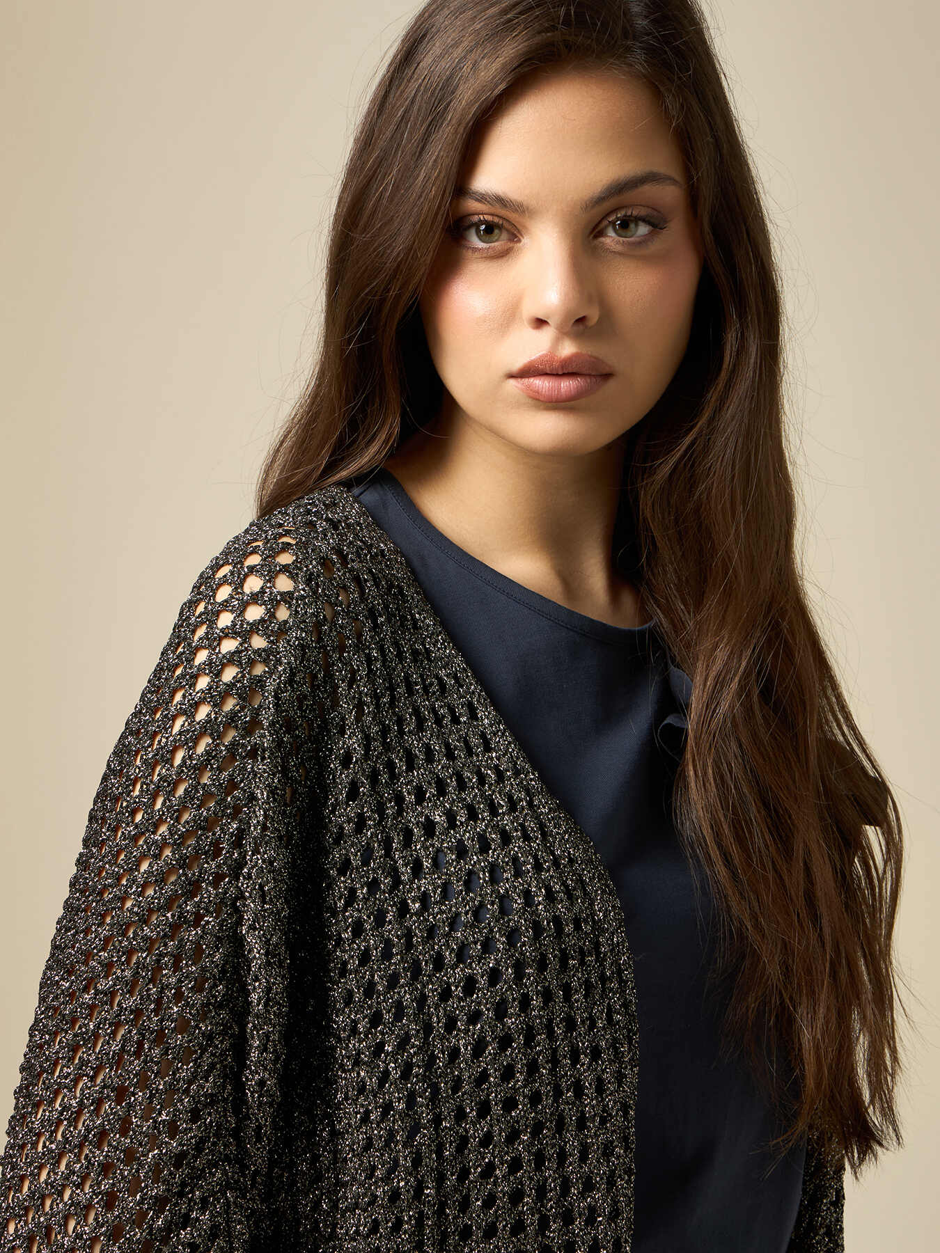 Cardigan over lurex image number 2
