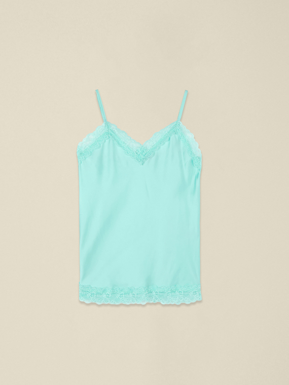 Top lingerie in raso e pizzo