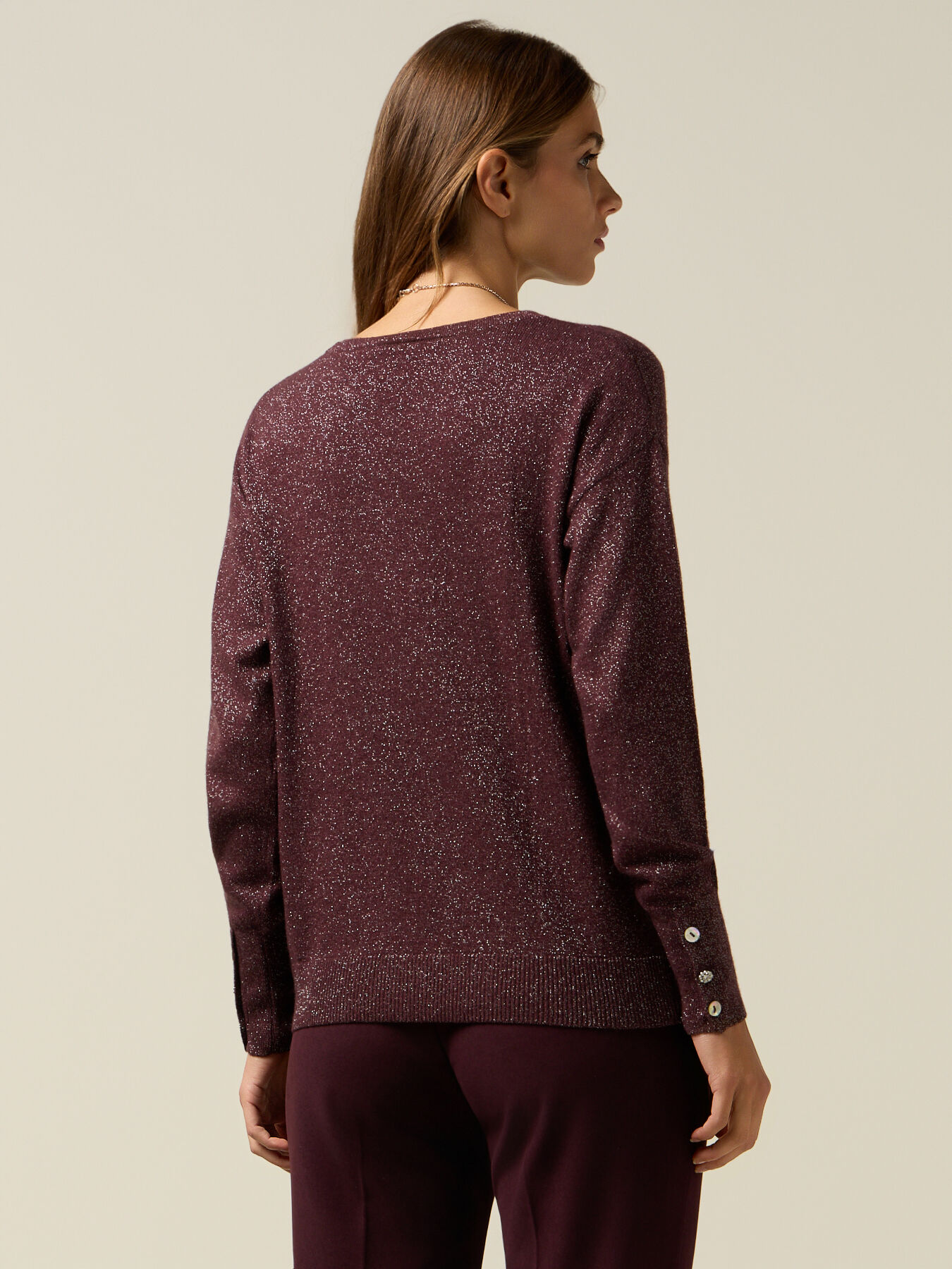 Lurex cashmere blend sweater image number 1