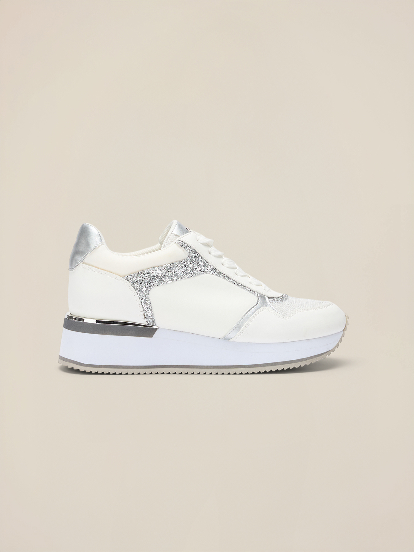 Sneakers with glitter parts image number 1