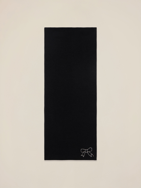 Fular tricotat cu cristale