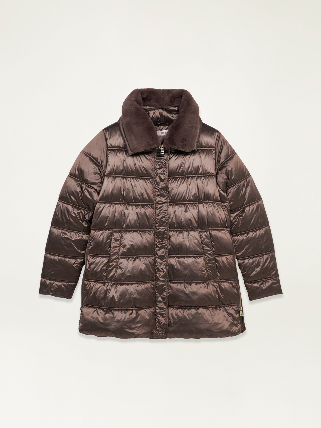 Daunenjacke mit Kragen im Pelz-Look image number 3