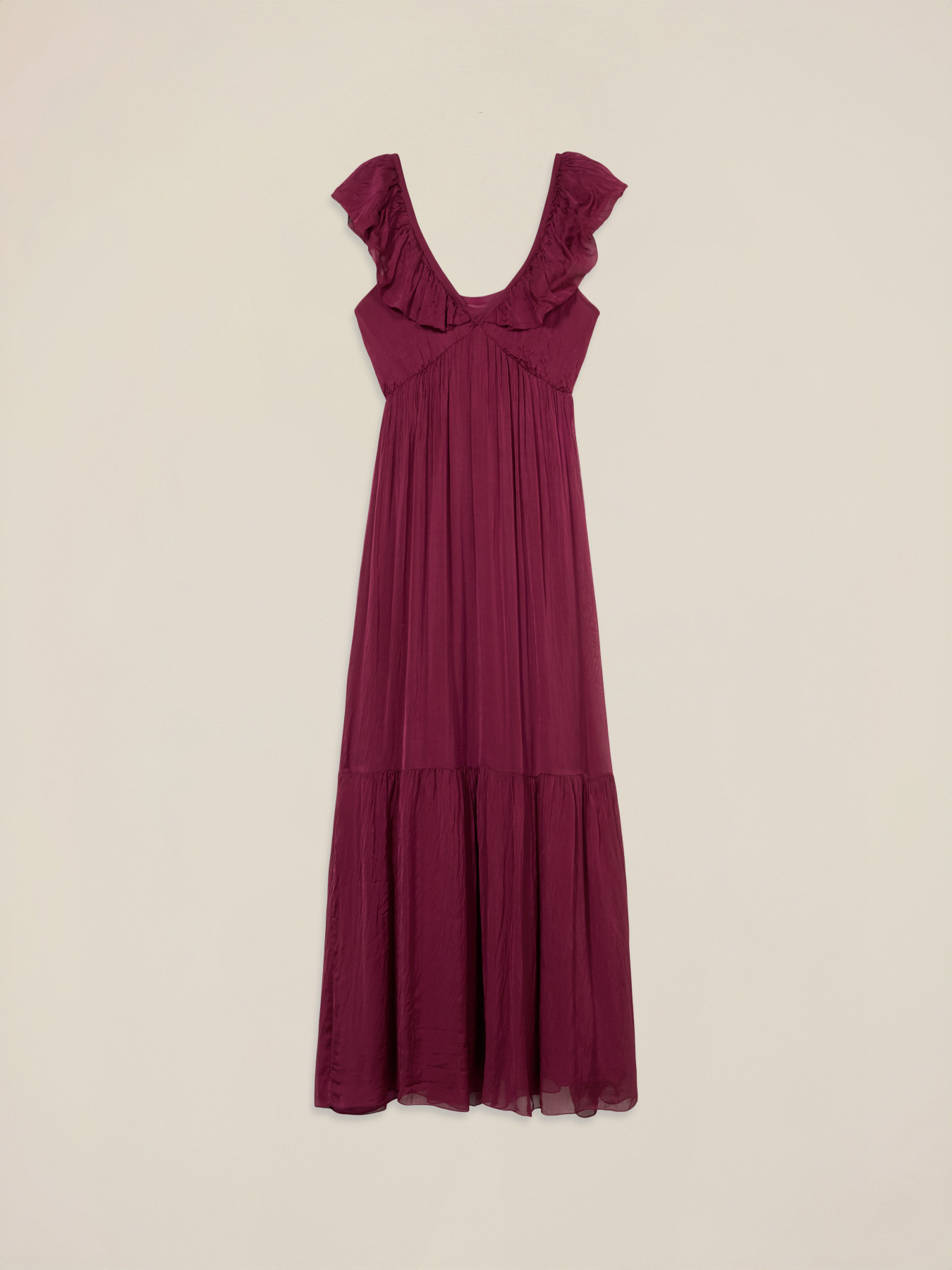princess polly baby blue dress Burgundy Ruffle Maxi Dress Red - $38 (64% Off Retail)
