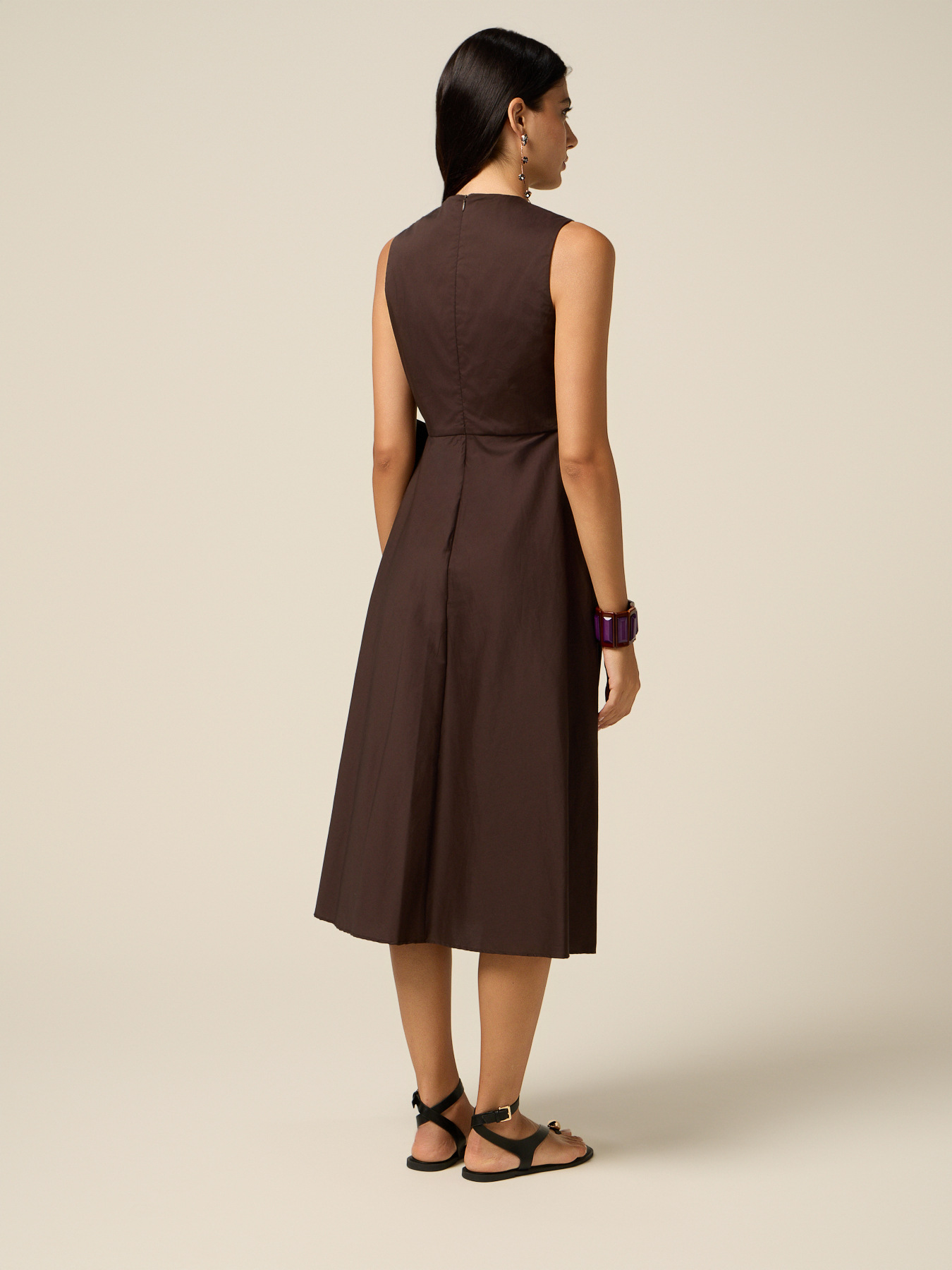 Robe midi avec n&oelig;ud lat&eacute;ral image number 1