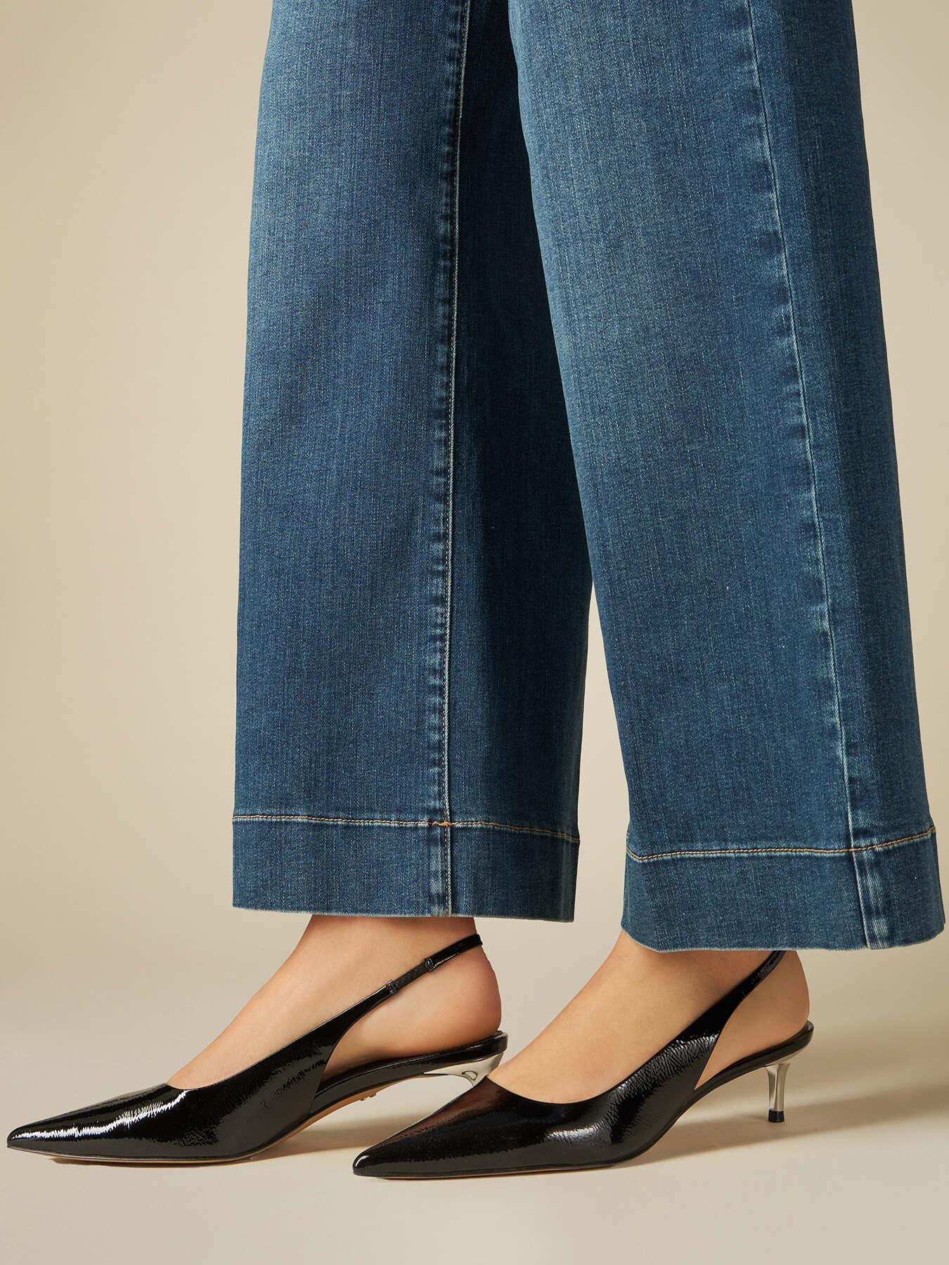 Slingback-Pumps aus Lack image number 0