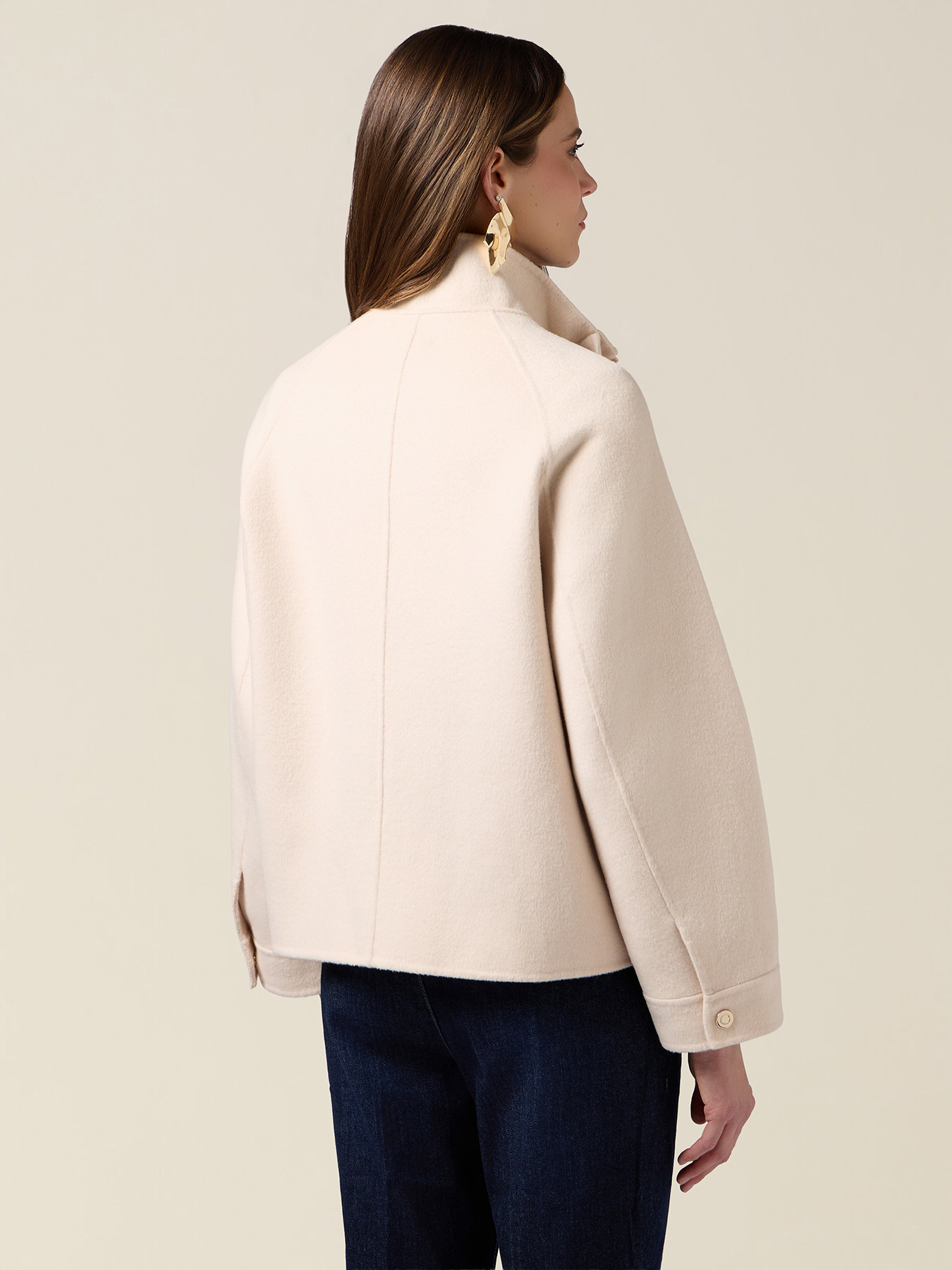 Short mixed wool coat image number 1