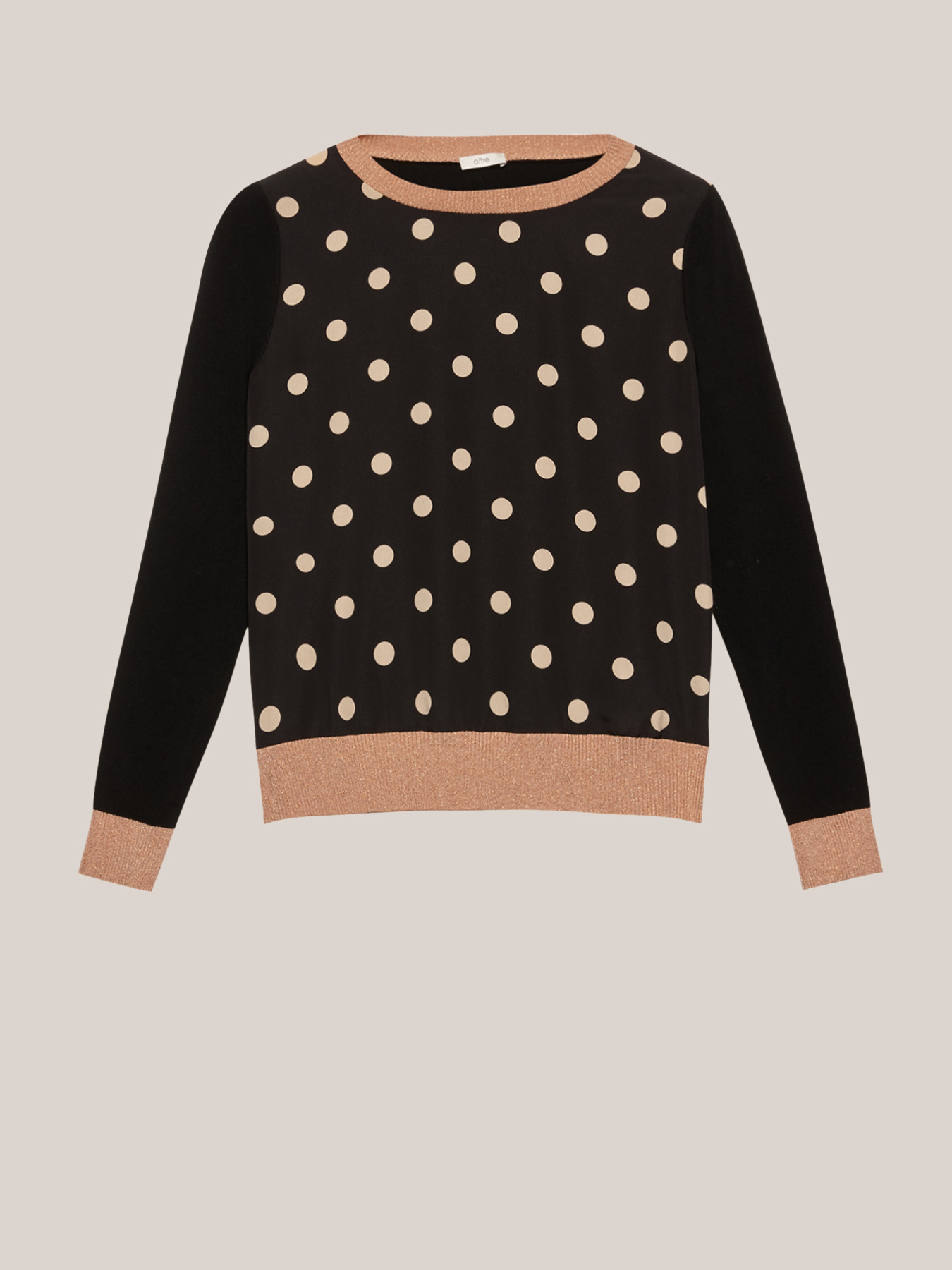 Maglia bimaterica a pois image number 3