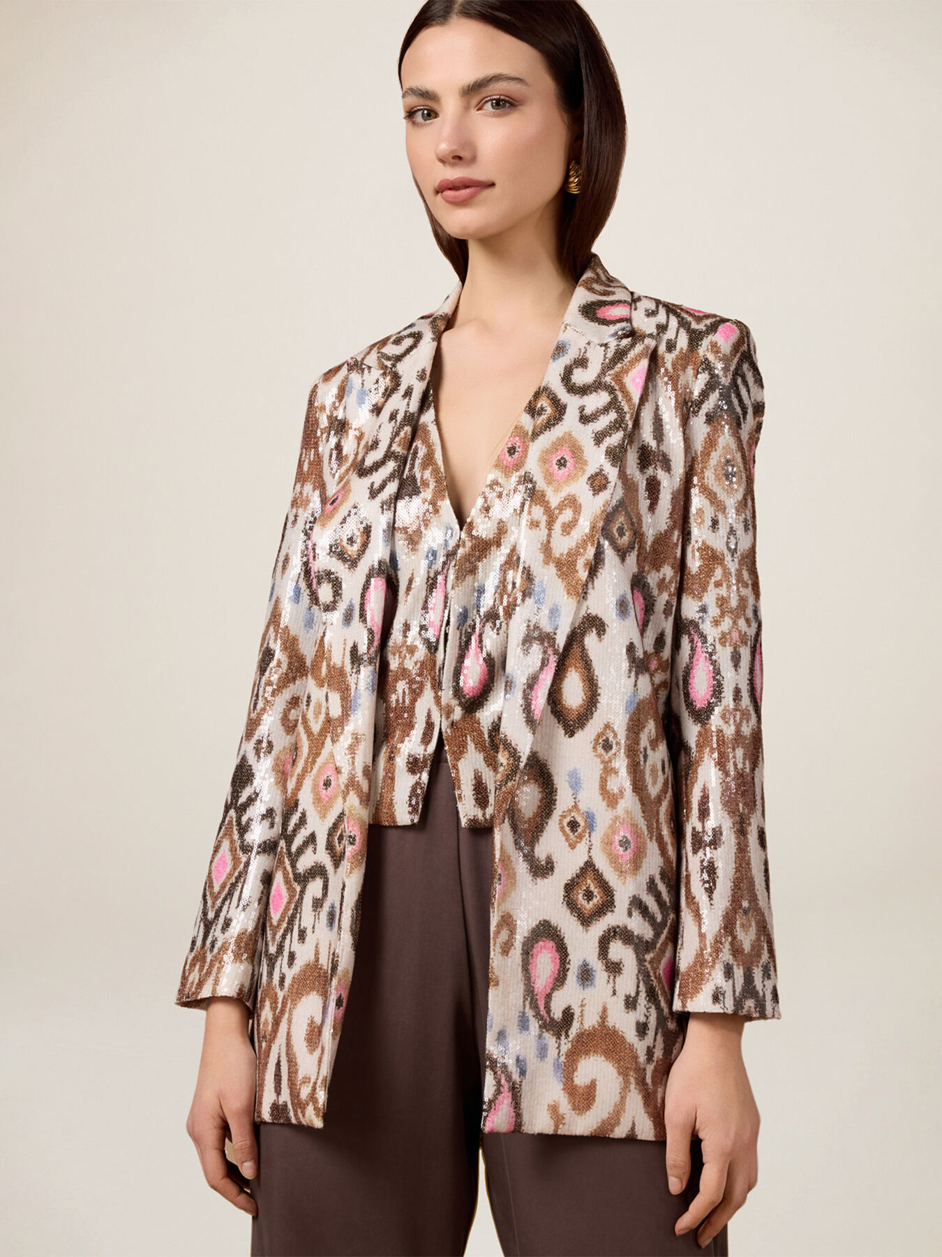 Blazer con ricamo in paillettes image number 3