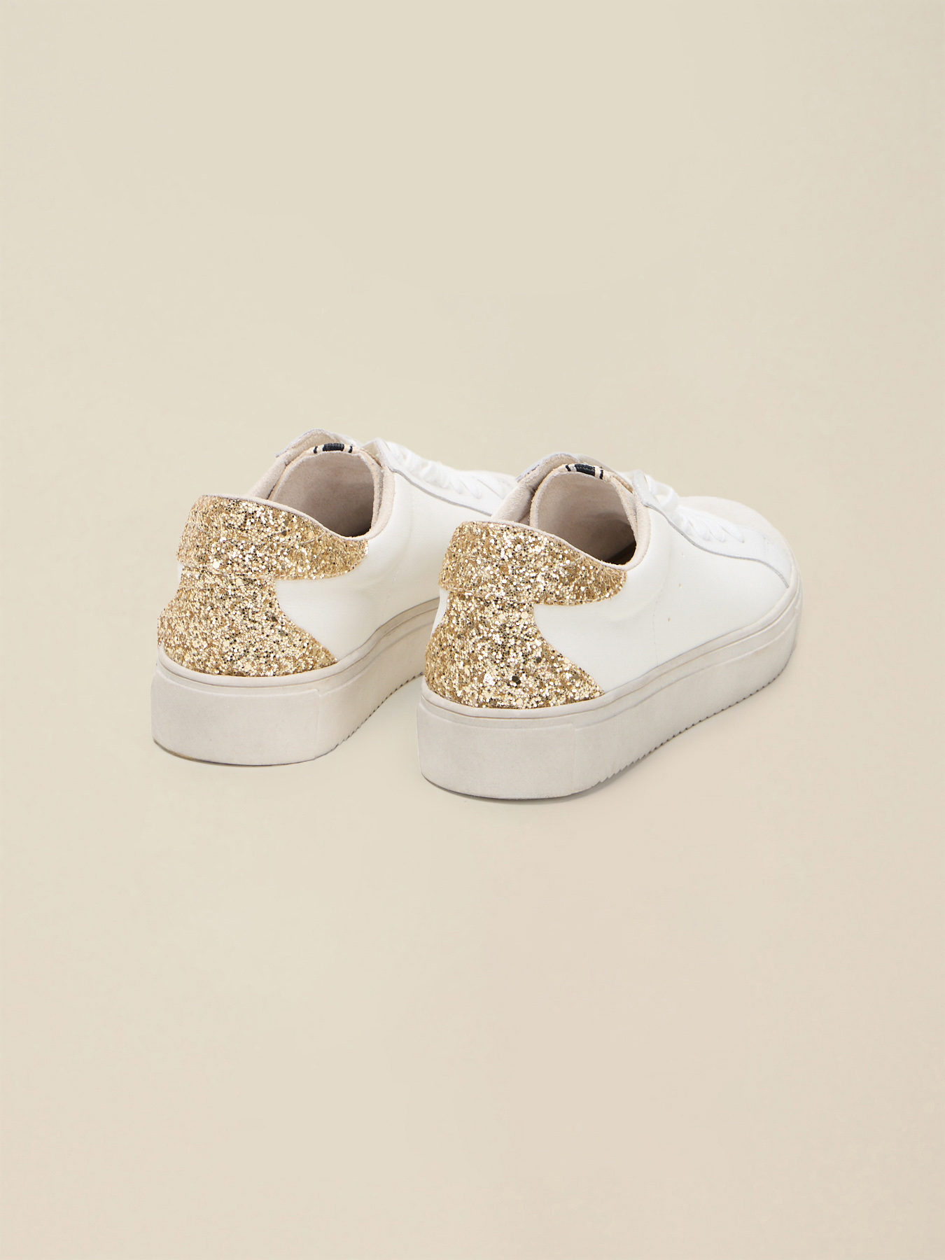 Sneaker din piele cu sclipici image number 2