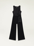 Dual-fabric jumpsuit image number 4