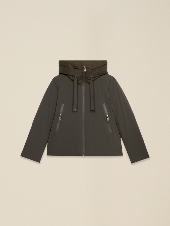 Short smooth down jacket
