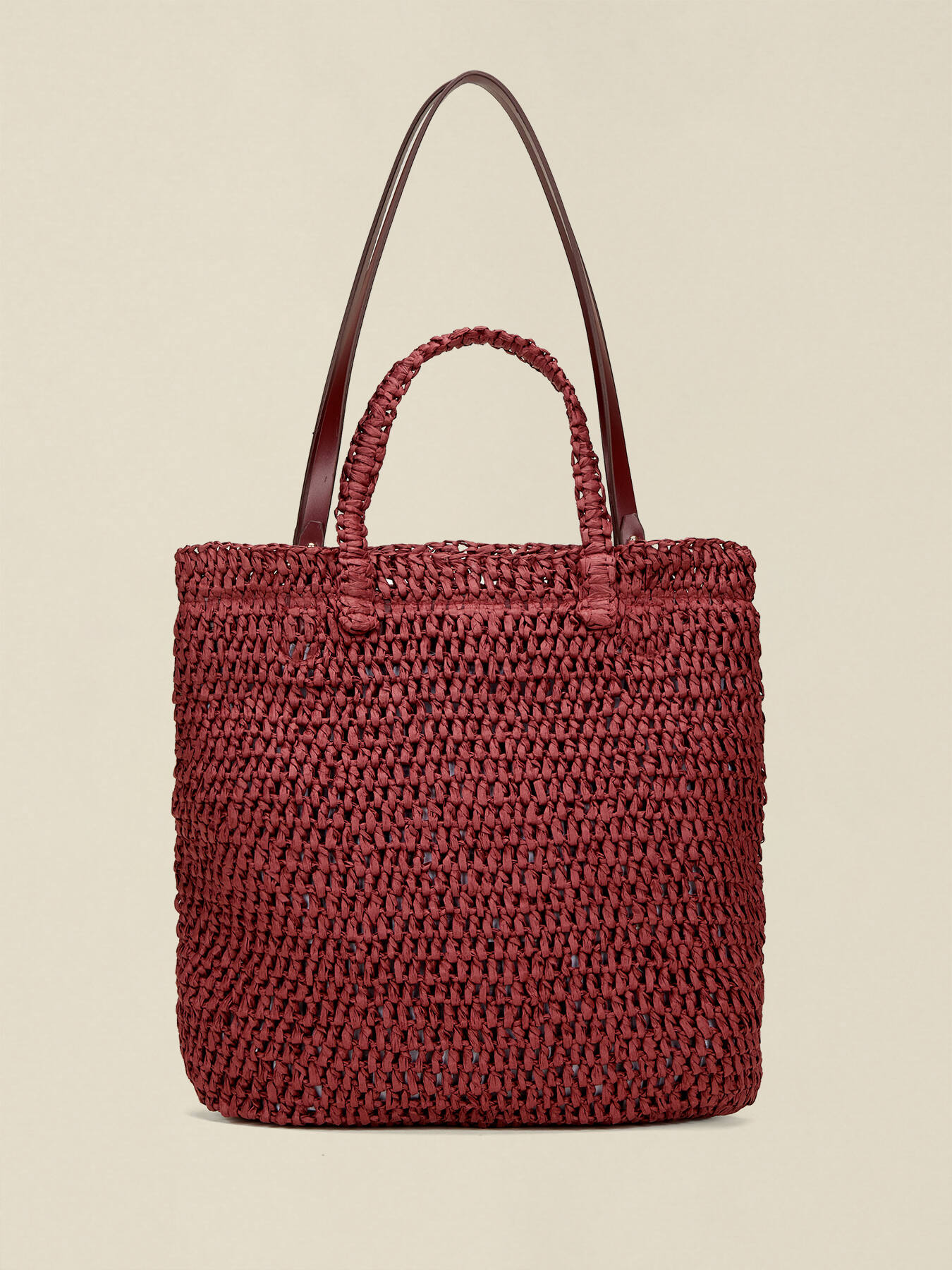 Woven raffia shopper image number 1