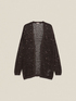 Durchbrochene Strickjacke mit Pailletten image number 3
