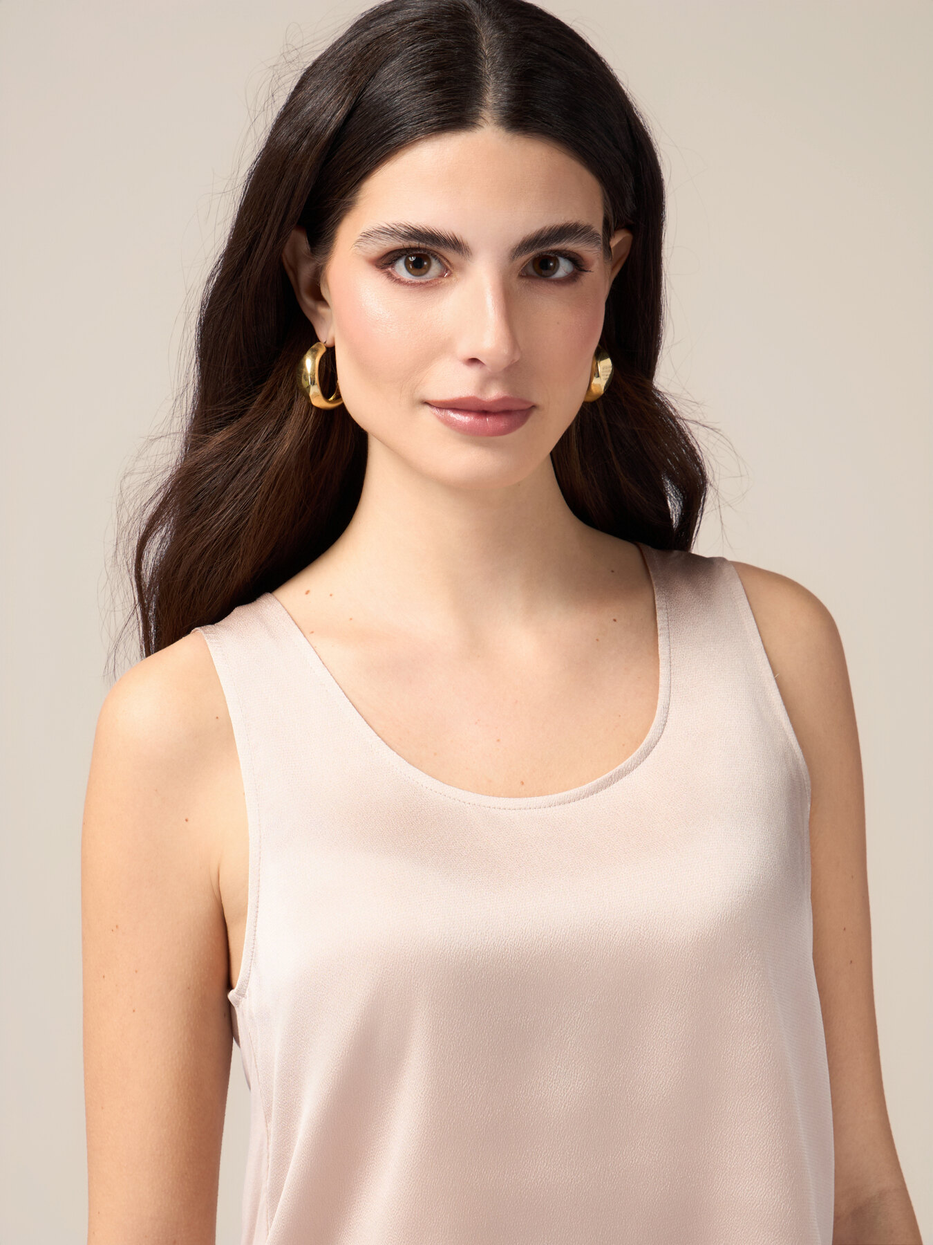 Top bimaterico tinta unita image number 2