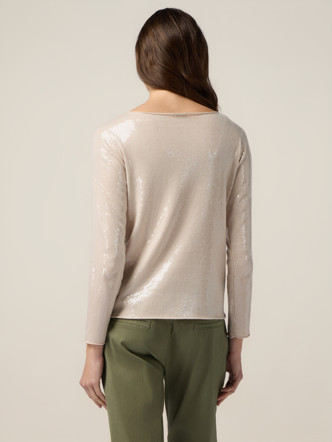 T-Shirt aus Baumwolle mit Pailletten-Vollbesatz image number 1