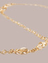Collar met&aacute;lico con cadenita de enganche y pedrer&iacute;a image number 2