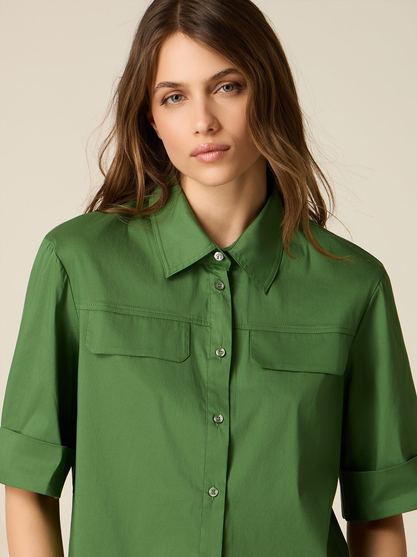 Chemise en popeline avec poches image number 2