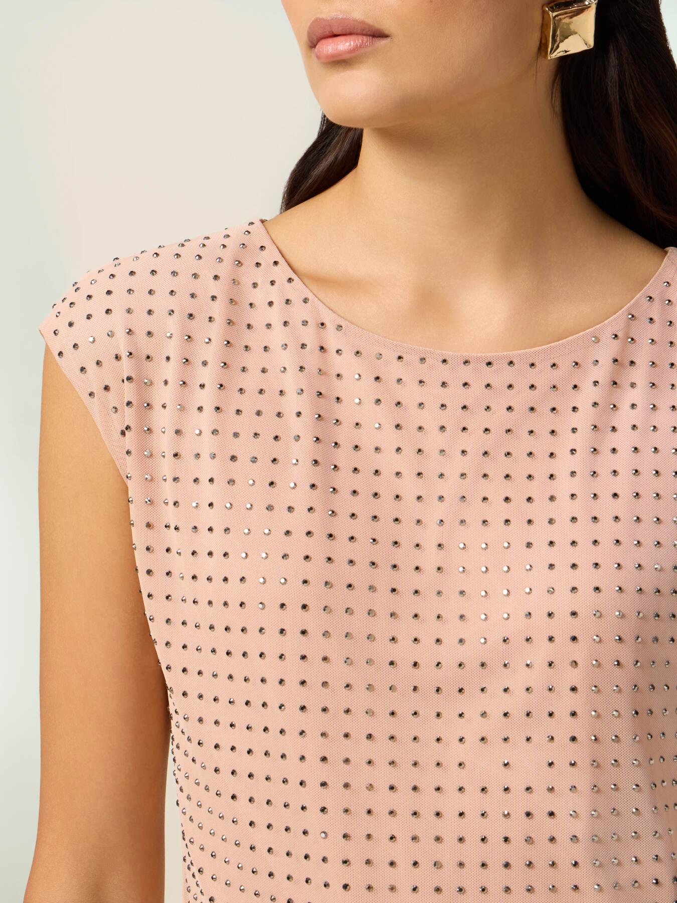 Top in tulle borchiette image number 2