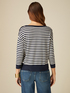 Striped eco-viscose sweater image number 1