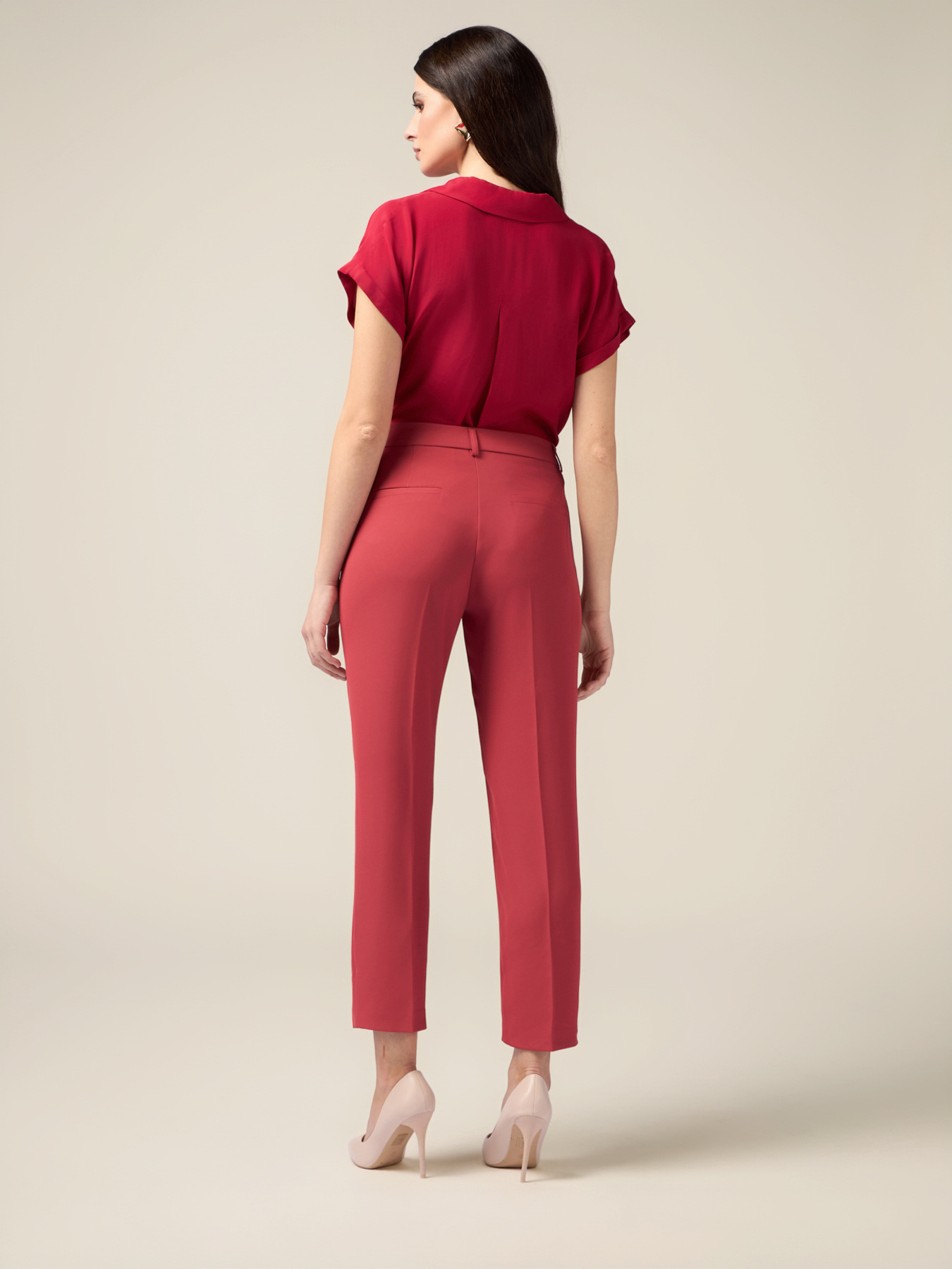 Fluid fabric trousers image number 1