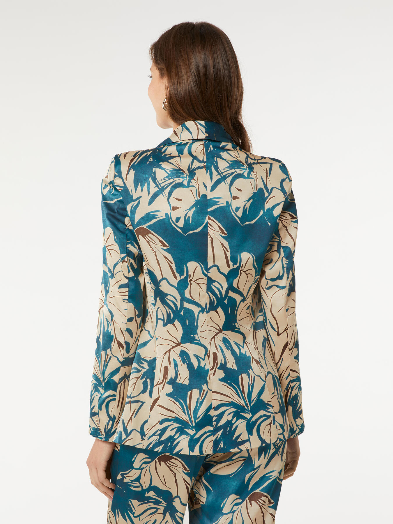 Raffinierter Blazer aus gemustertem Satin image number 1