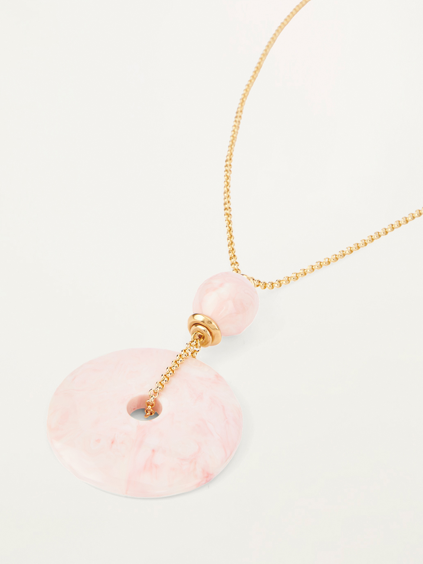 Collana con ciondolo rosa image number 1