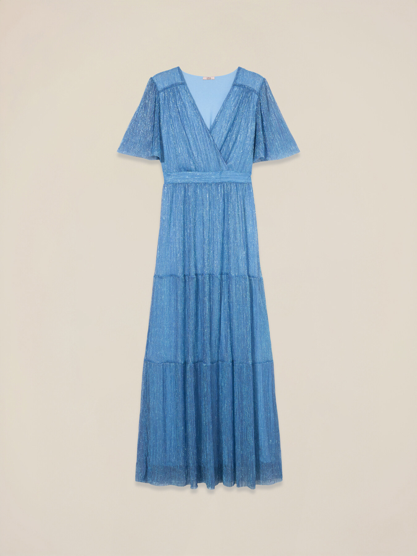 Langes Plissee-Kleid aus Lurex image number 3