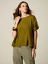 Bi-material oversized T-shirt image number 0