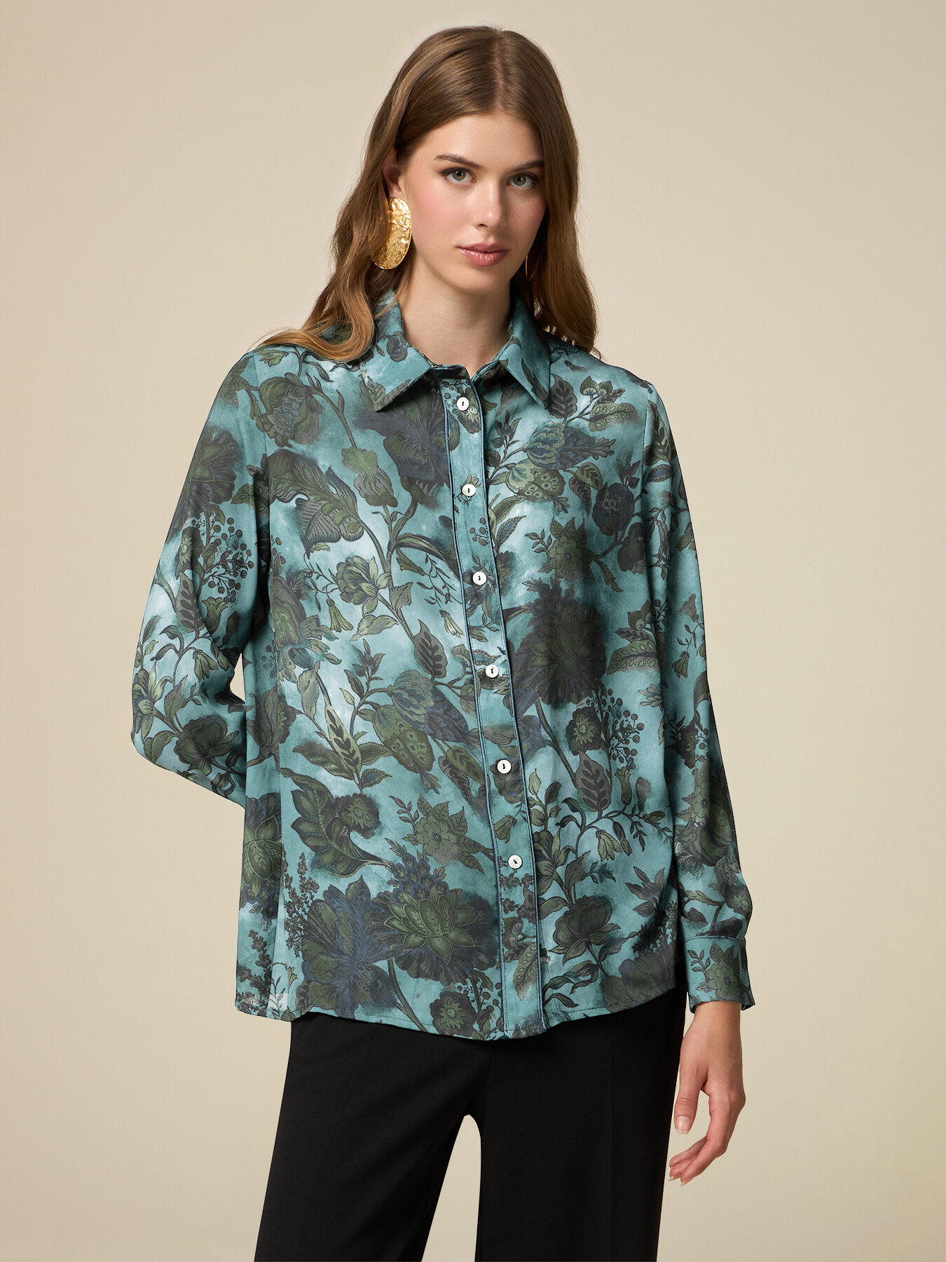 Floral pattern shirt image number 0
