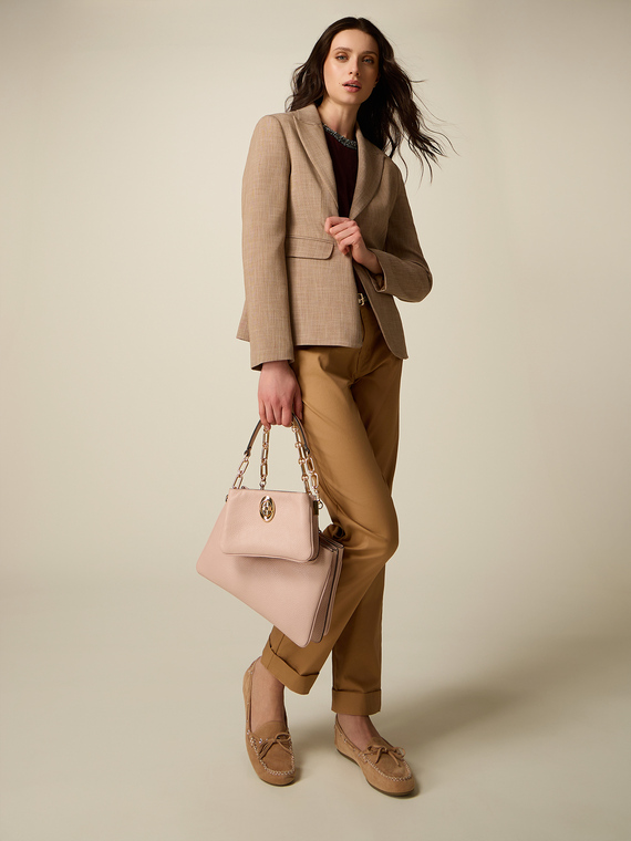 Pantaloni chinos din gabardină amestec bumbac