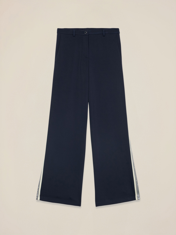 Pantalones soft touch con cinta lateral