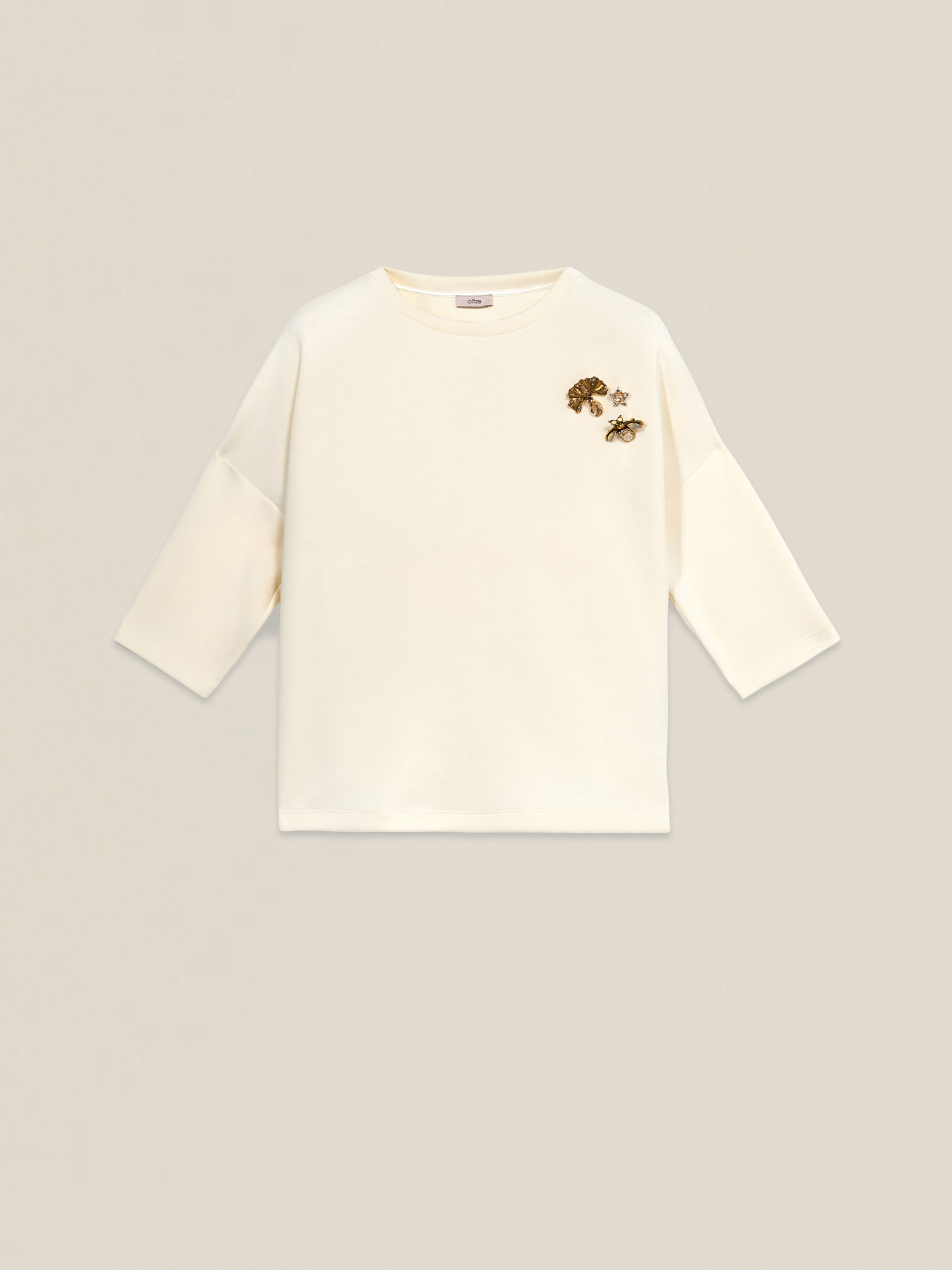 Scuba T-shirt with jewel appliqu&eacute;s image number 3