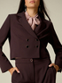 Double-breasted cropped blazer image number 2
