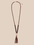 Lange Halskette mit changierenden Steinen image number 1