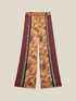 Pantaloni palazzo in raso fantasia image number 4